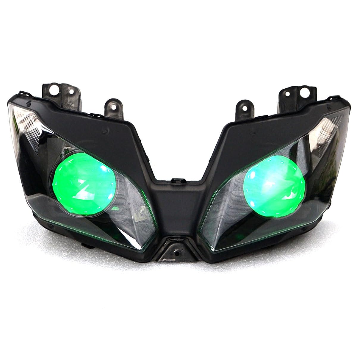 PANDAHUA Conjunto de farol de projetor Green Demon Eyes para