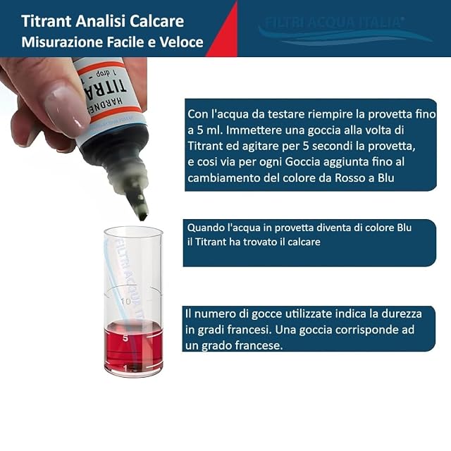 Foto 4 de 8 de Novacqua - Kit de análisis de la dureza del agua (grados franceses)