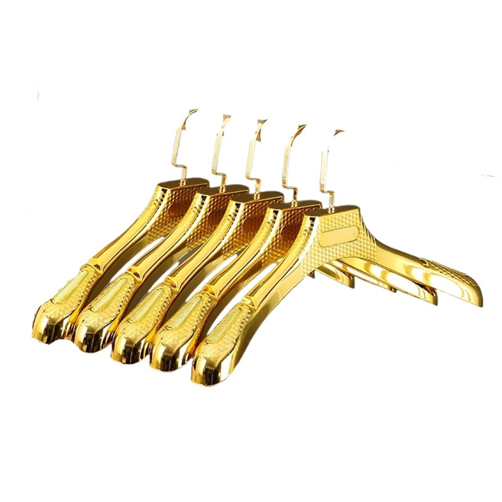Clothes Hangers Clothes Hanger 4CM Wide Shoulder,Non-slip Drying Rack For Clothing Store Display,5pcs Closet Storage For Suit Sweater(Gold 5pcs)