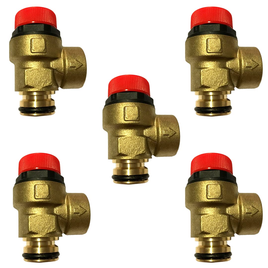 5 válvulas de seguridad de alivio de presión para 25 Eco Elite Combi 3 Bar PRV 248056 (paquete de 5)