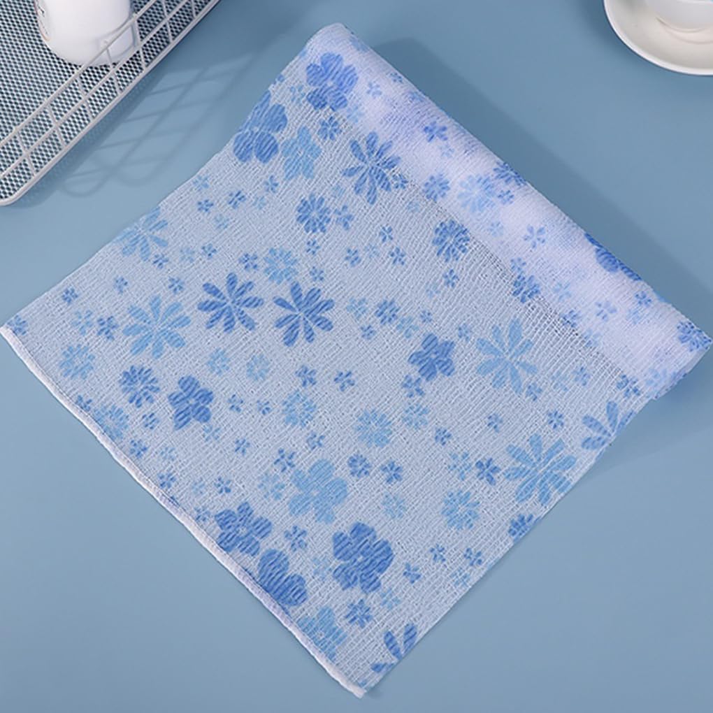 Toalla Exfoliante de Doble Cara con Textura y Cepillo para la Espalda. El Cepillo para la Espalda se Seca rápidamente después de la Ducha. Fabricado con Fibra de, Azul