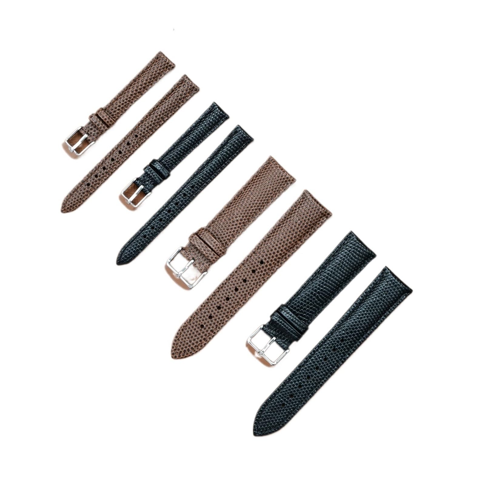 Genérico NASUNJIA Correa De Reloj Cuero Con Textura Lagarto, Correa Hebilla For Mujer, 12/14/15/16/18/19/20/21/22 Mm