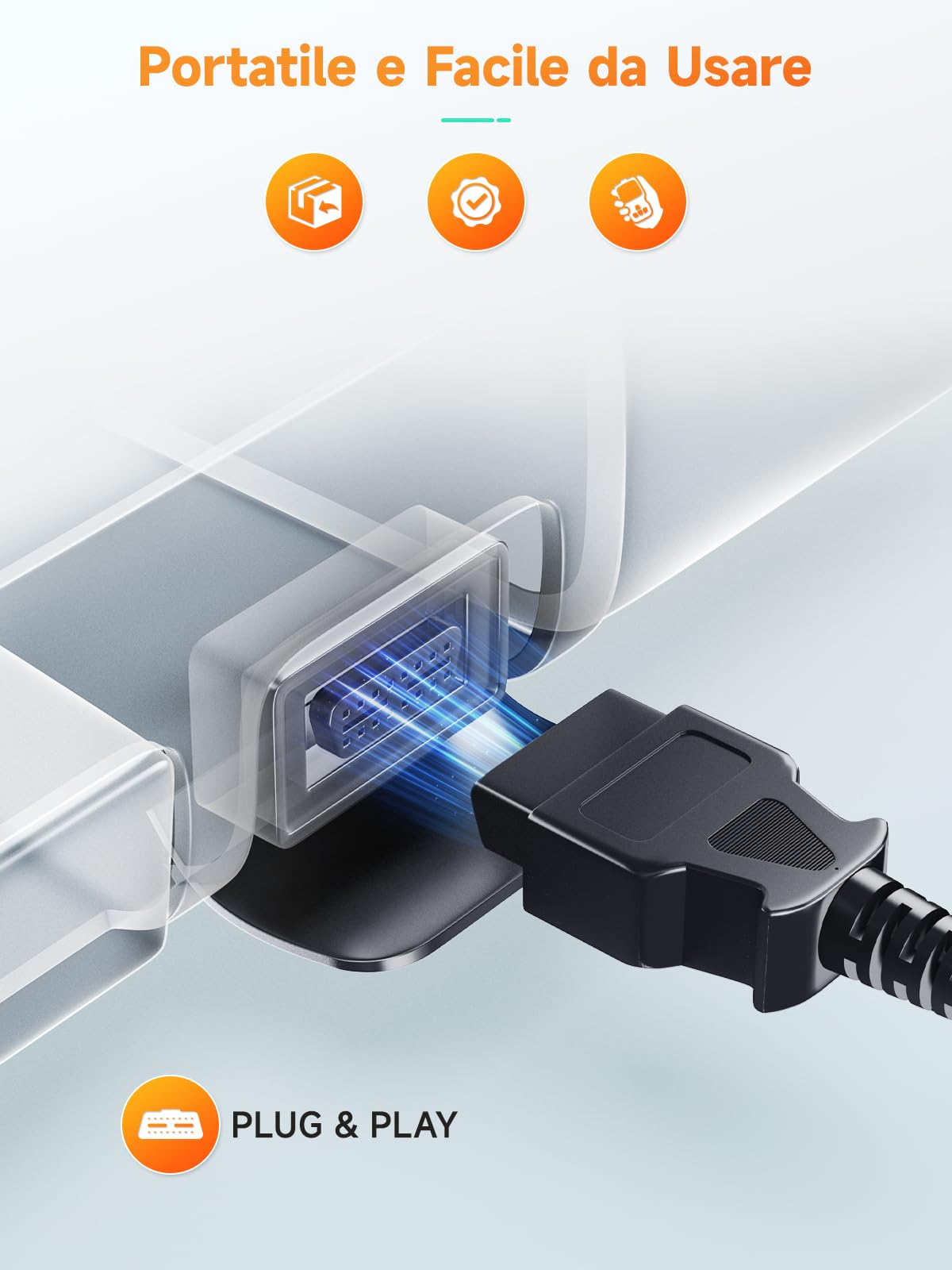 ANCEL AD410 OBD2 Auto Diagnostica, Lettore OBD2 Diagnosi Auto, Diagnosi Auto Professionale in Italiano,Spia Motore Controllo Lettore di Guasti,OBD2 Scanner per Tutta l'Auto OBDII Dopo il 2002