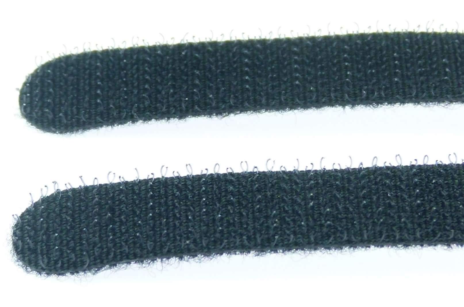 300 x Klettkabelbinder Schwarz 150 mm, 200 mm & 300 mm lang - Klett Kabelbinder Kabel-Klettband - Wiederverschliessbar/Wiederverwendbar (300, Länge gemischt Schwarz)