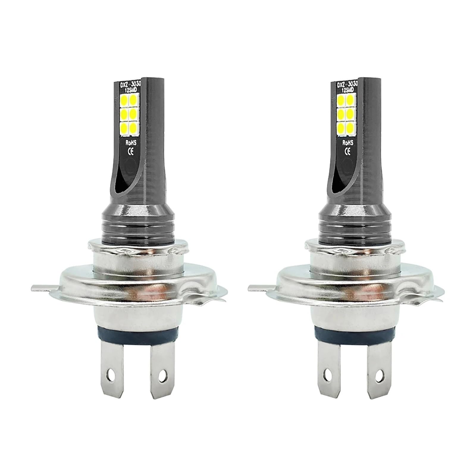 2 pezzi LED H4 H7 H11 faro dell'auto H8 H9 H10 H1 H3 fendinebbia lampadine 9005 9006 lampade da corsa for guida automatica 12000LM 80W 12V 24V(6000K Cold White,H4)