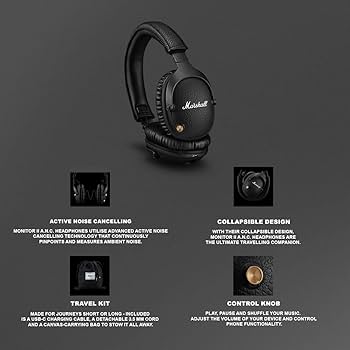 美品　Marshall Monitor II A.N.C. ヘッドフォン Marshall、Bluetoothヘッドホン「Monitor」にANC搭載の後継