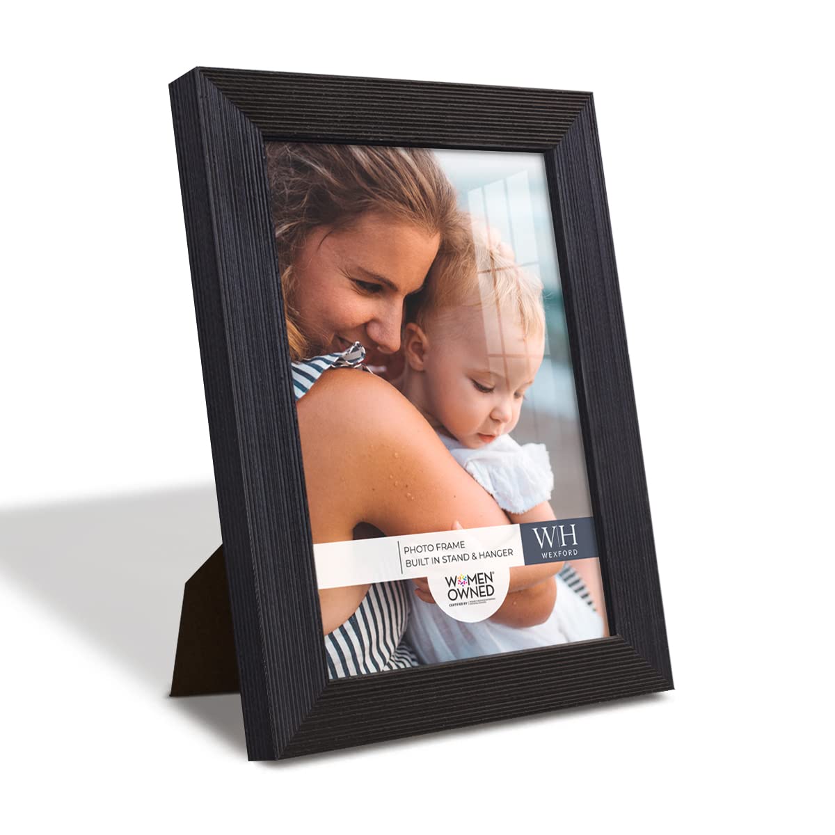 RG 5x7 inch Picture Frame High-end Modern Style, Made of Solid Wood and High Definition Glass Ready for Wall and Tabletop Photo Display, Black Frame