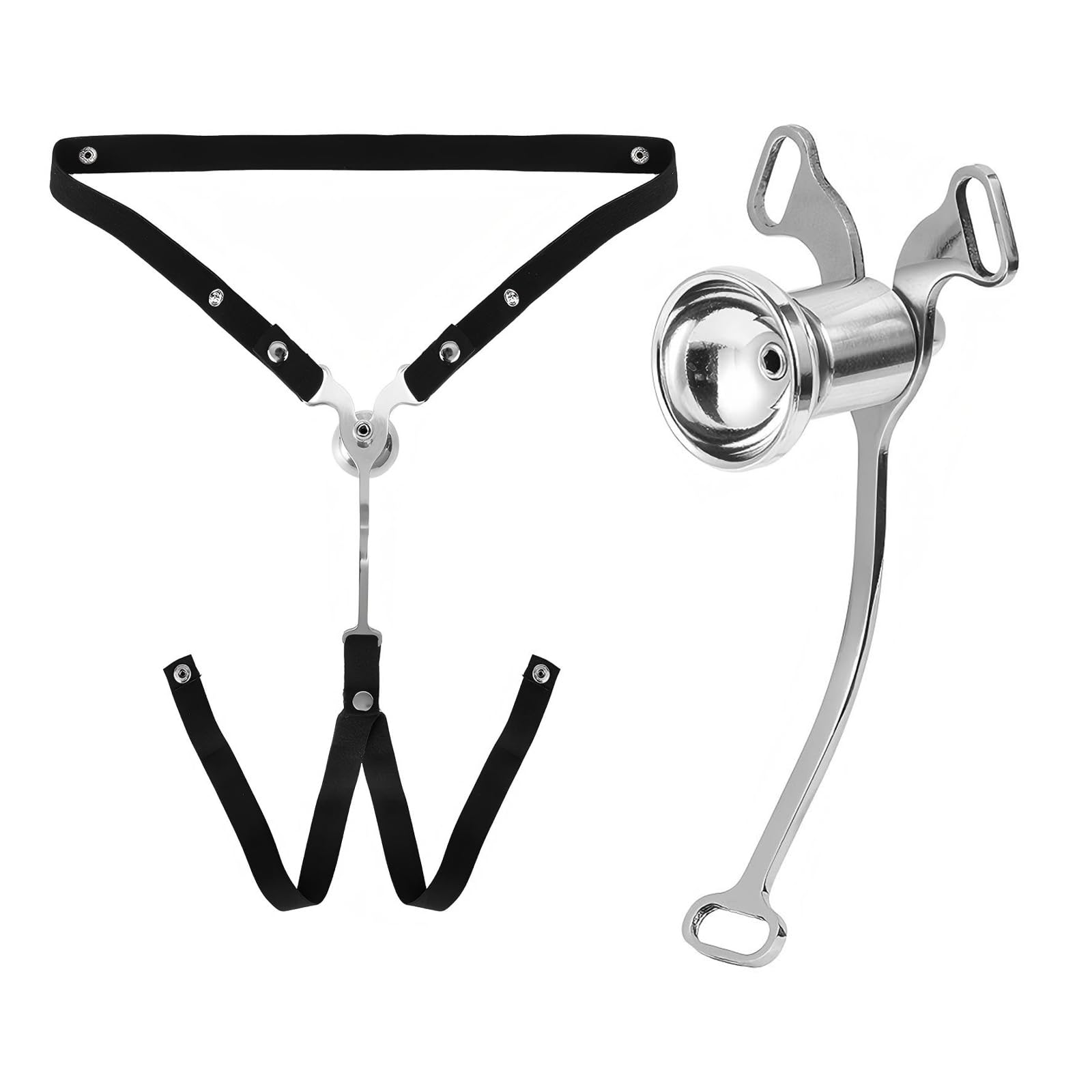 Cage de Chasteté Inversée Sex Toýs Homme Cage Chastetée avec Ceinture et Plateau pour Cathéter Chastity Cage en Acier Inoxydable pour l'Exercice du Pénis de l'Homme Cage de Pénis en Métal (A)