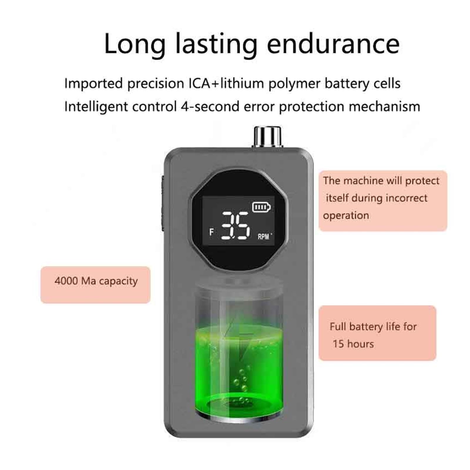 35000RPM Professionelle Elektrische Nagelschleifer for Maniküre Pediküre Wiederaufladbare Schnurlose Nagelbohrmaschine for Gel-entferner ,Geringe Vibration(Gold)