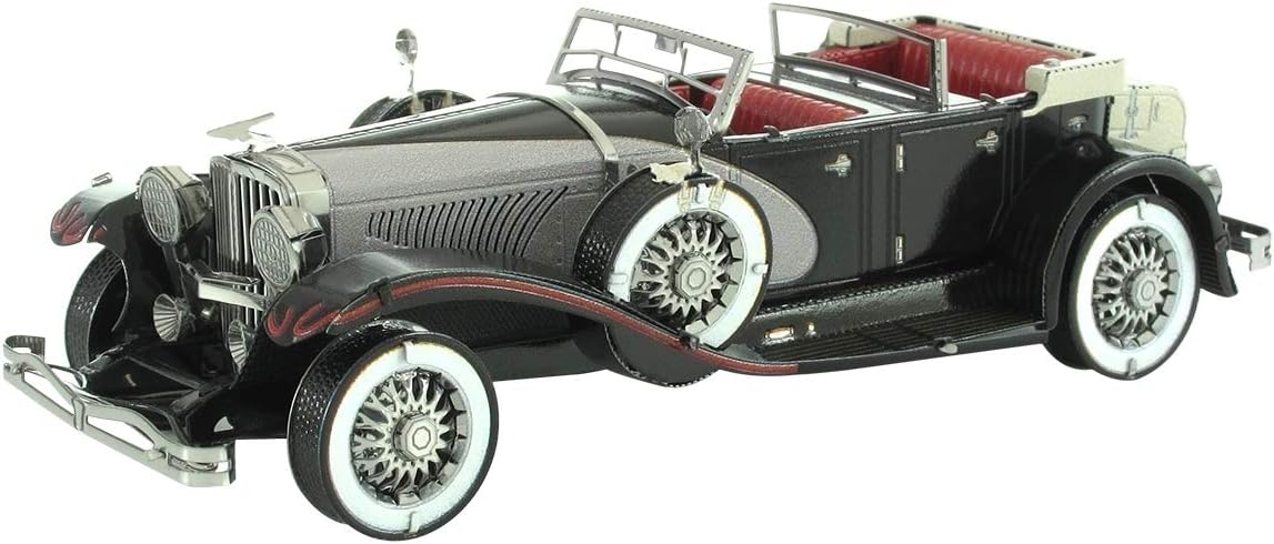 Metal Earth Puzzle 3D Car Duesenberg Ii Sj 1934. Vehicle Metal Puzzle. Building Models for Adults Challenging Level 10.01 X 3.99 X 2.59 Cm