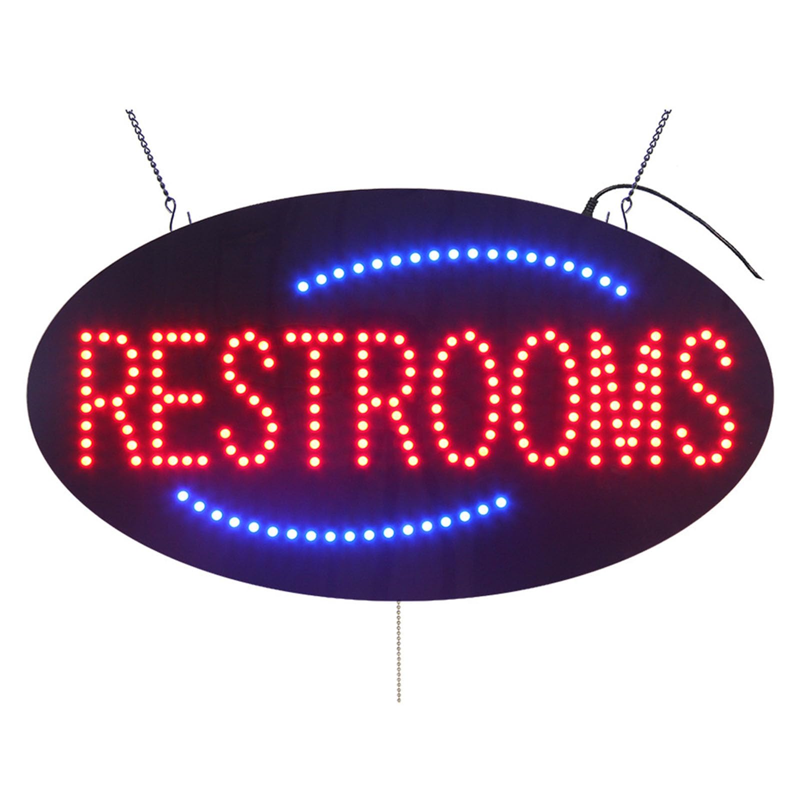 vrfvsdasAAS LED restroom sign, with Hanging Chaining, for Bar Mall Business Restroom Washroom, Wall Luminous Decoration