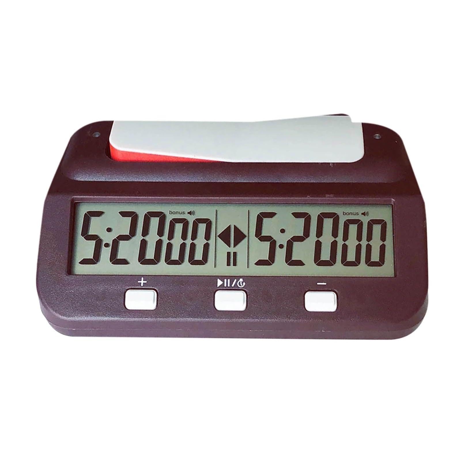 JVDDI Professional Advanced Chess Digital Timer Chess Clock Count Up Down Board Game Clock Lightweight Board Game Chess Digital Timer(Wine Red)