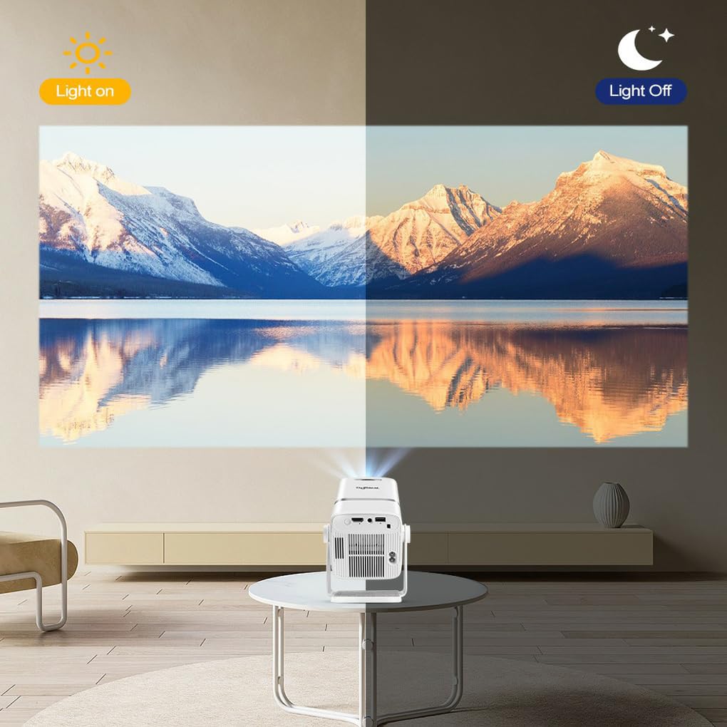 Projecteur Full HD 1920x1080P, Durable et Polyvalent pour Les Anciennes Diapositives, Compatible avec Les Anciennes Diapositives, 11000 Lumens
