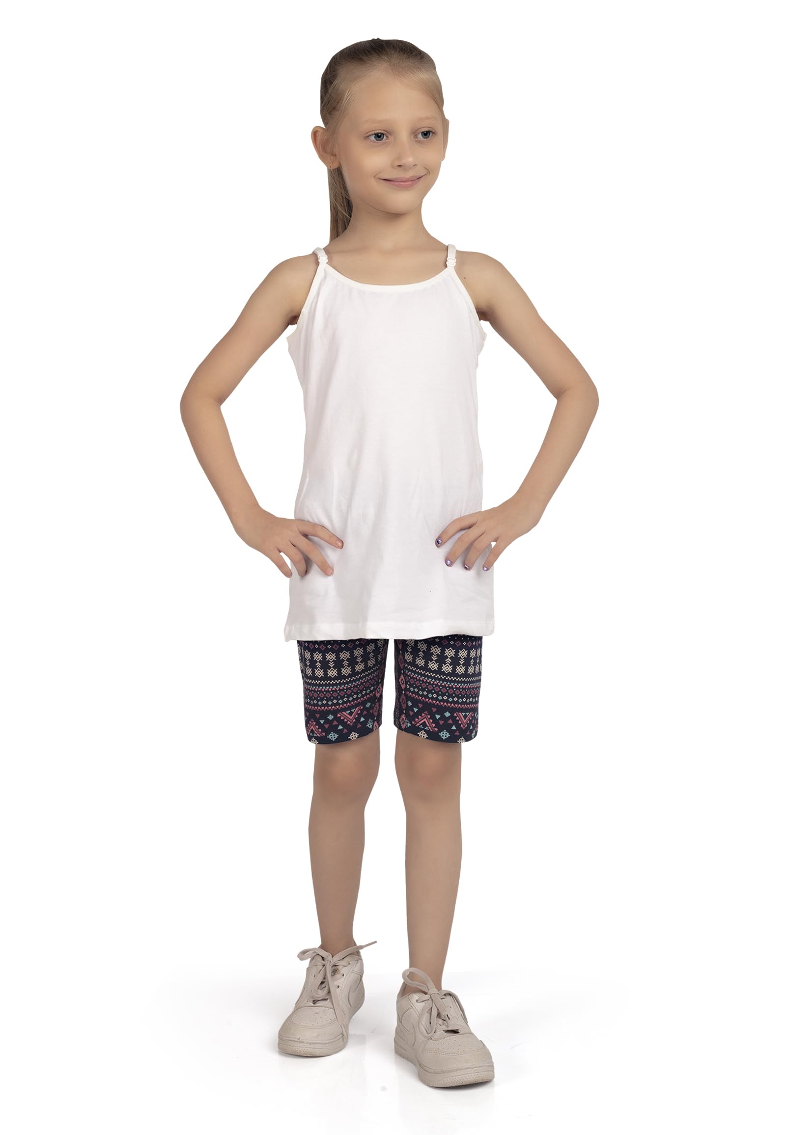 Girls Unicorn Print Vest Tops –Soft Cotton Lycra Kids' Undershirts with Anti-Microbial Finish & Advanced Technology (Pack of 3)-image-3
