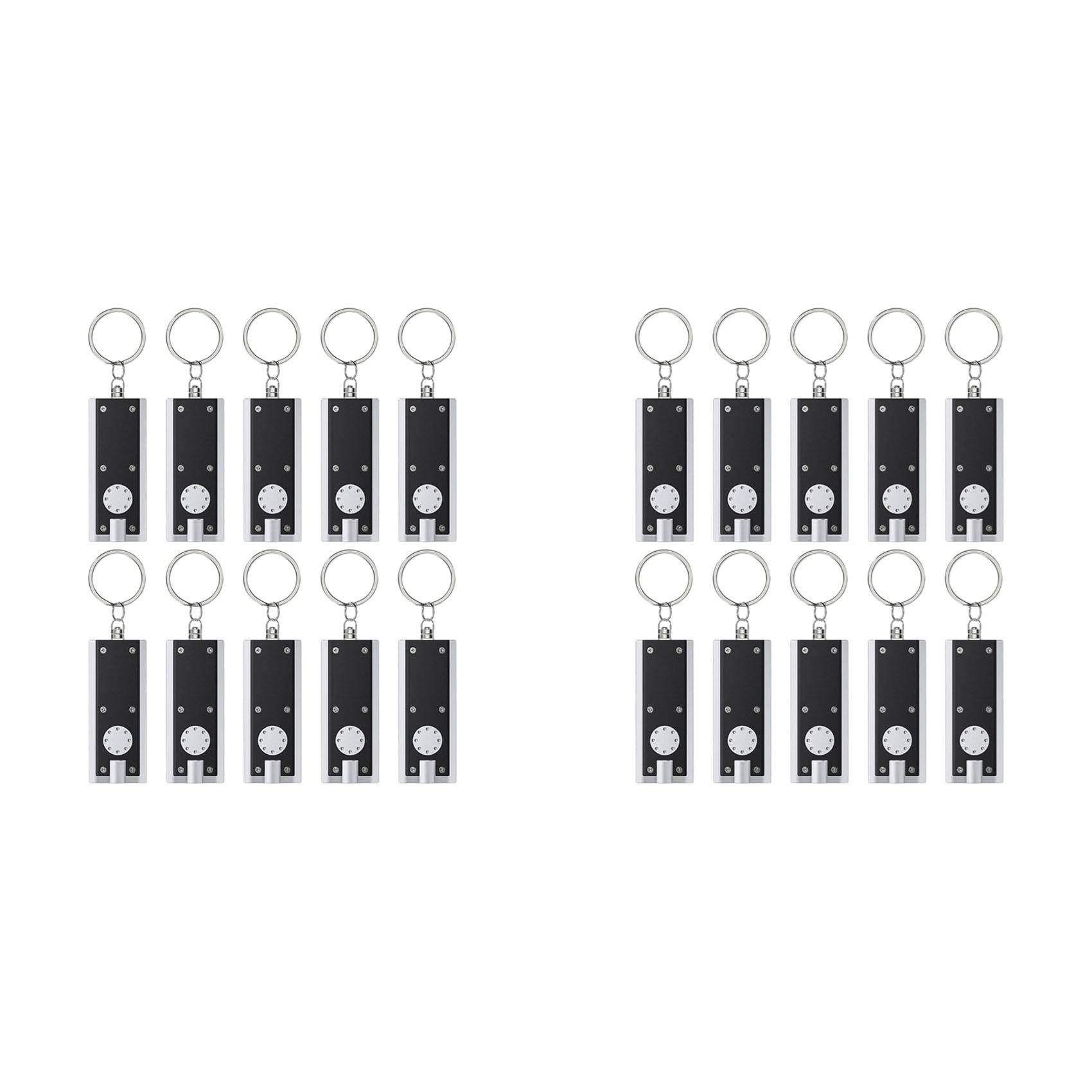 Hndhbfgrt 20 Pack Mini LED Keychain Flashlight 12 Lumen Portable Ultra Bright Light Flat Torch for Outdoor Camping Hiking A