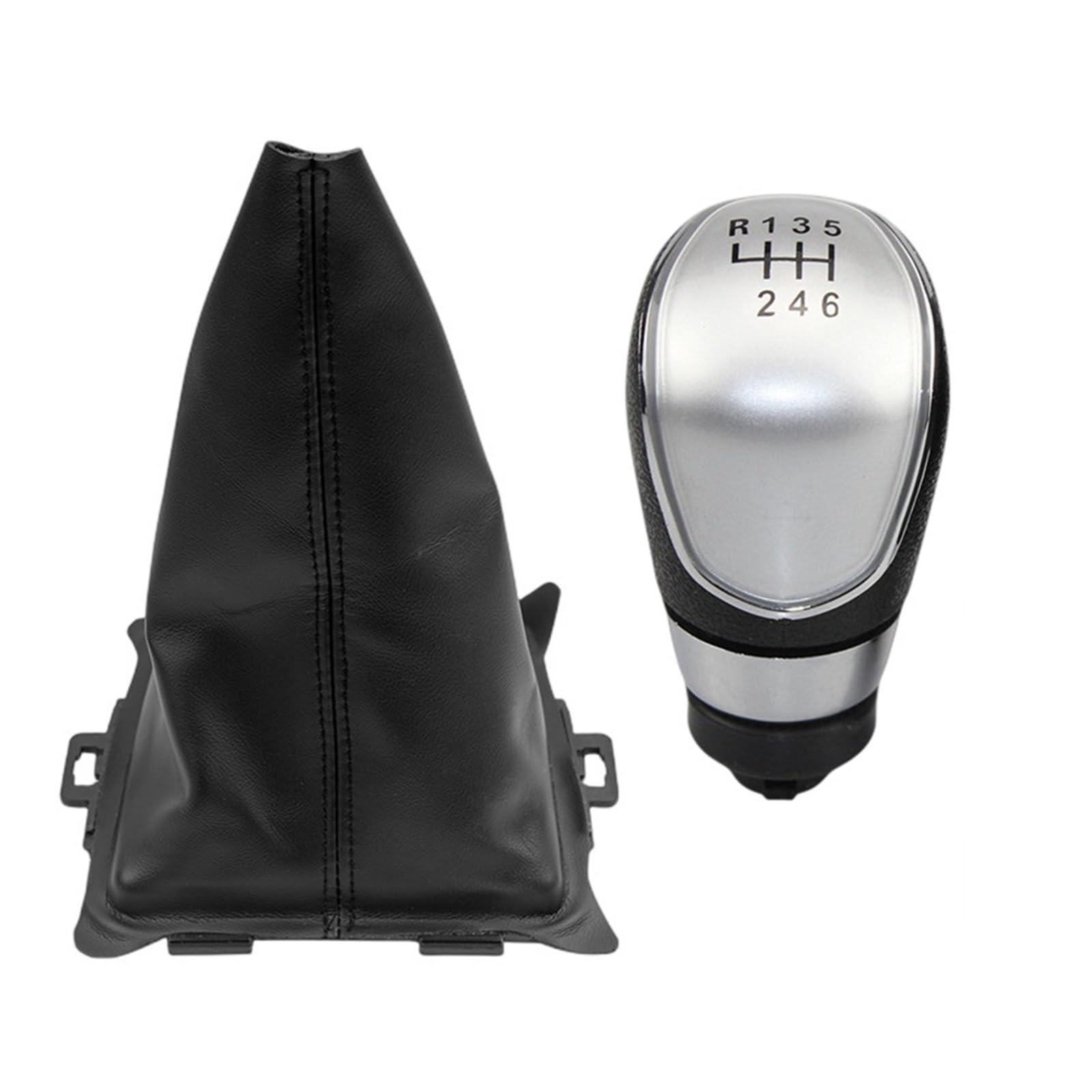 DBMSWZJQFG Performance Shift Lever Knob for Fiesta 2008-2012 PU Leather/ABS