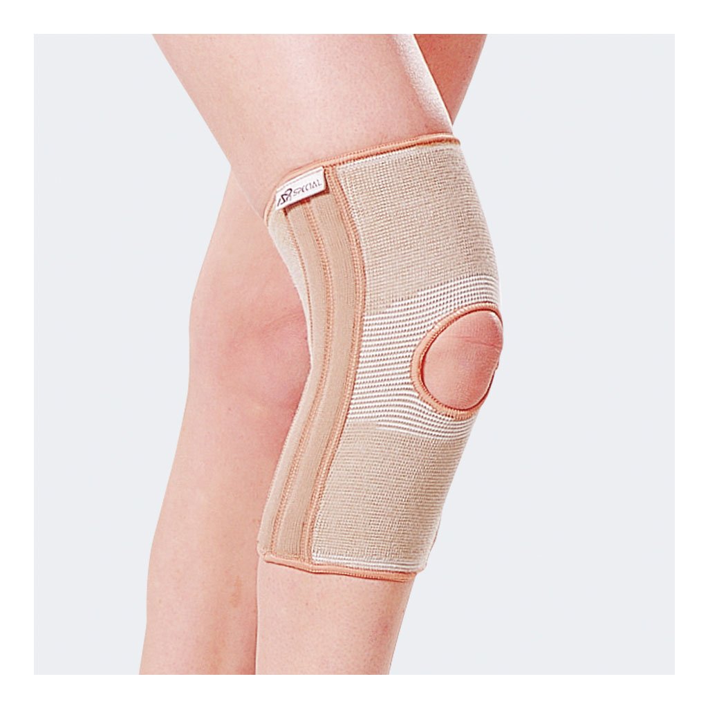 SP 871 - Ginocchiera tubolare elastica + stecche a spirale + foro rotuleo