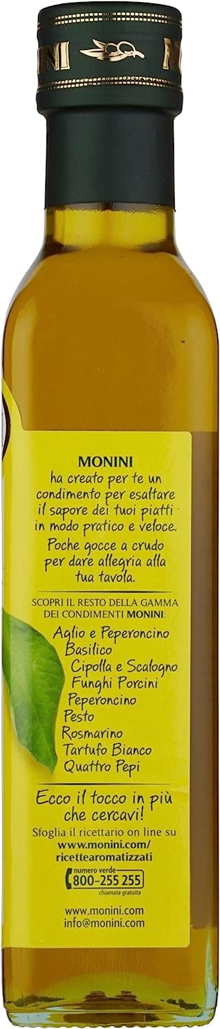 Lot de 6 épices Monini à base d'huile d'olive extra vierge au goût citron 250 ml + polpa italien gourmet 400 g