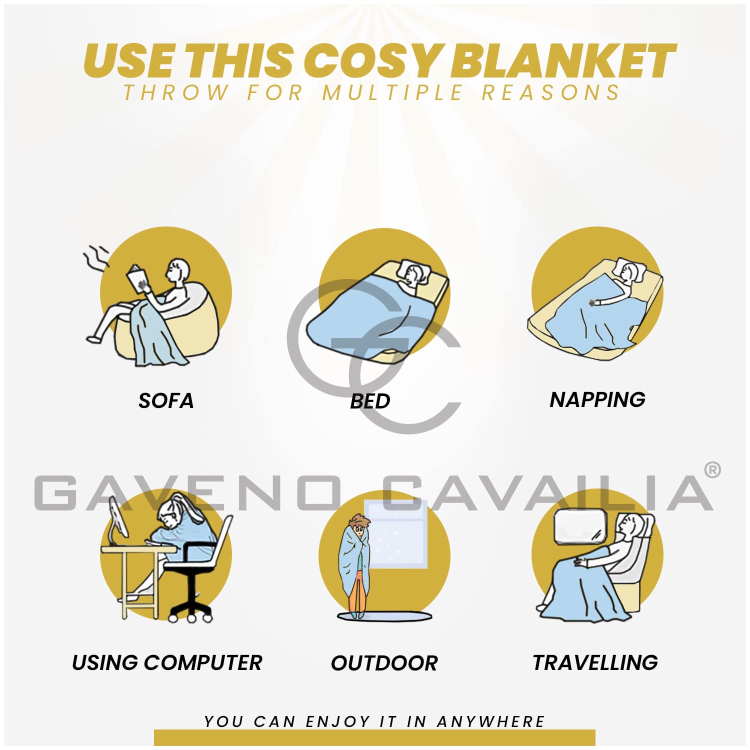Coperta In Microvisone GC GAVENO CAVAILIA: Morbida E Calda Per Divano E Letto, 150x200 Cm, Color Argento - 3