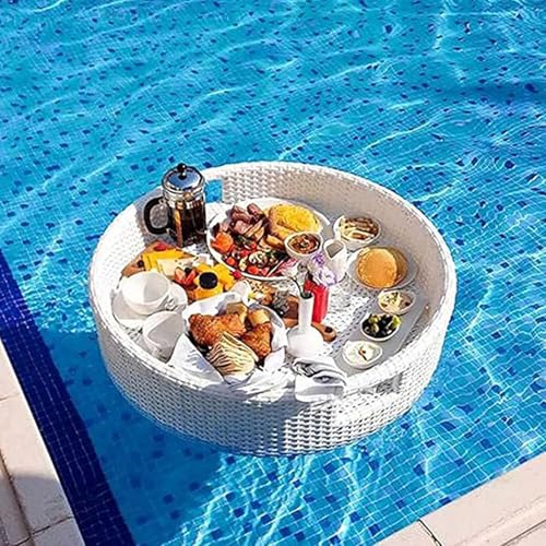 Pływająca taca basenowa do jacuzzi i spotkań na świeżym powietrzu, idealna na letnią zabawę i rozrywkę, idealna na śniadanie przy basenie i relaks