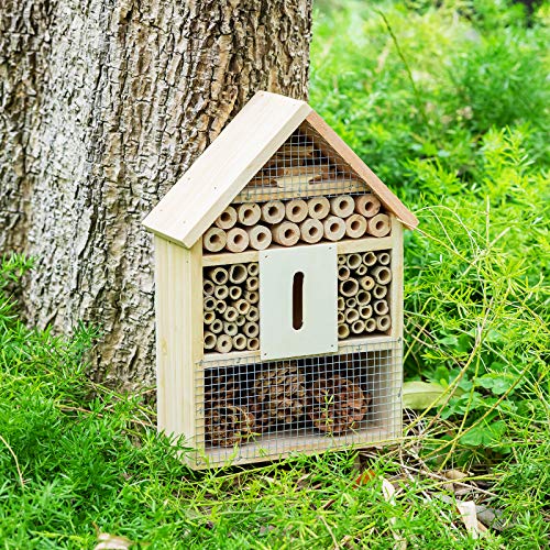 Möge | Insektenhotel aus Naturholz | Aufhängbares Insektenhaus für Bienen, Marienkäfer, Florfliegen & Schmetterlinge… – Bild 5