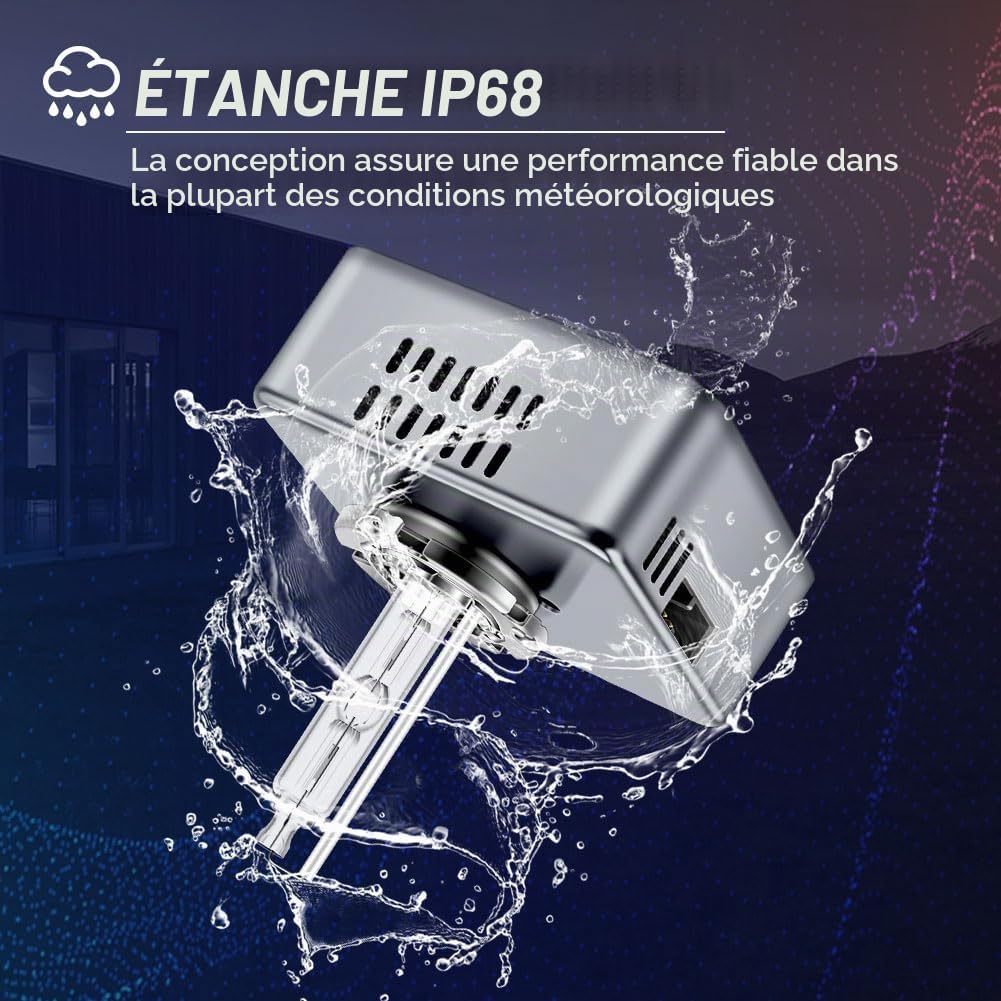 Erato D5S 6000K 25W Ampoules de phares au xénon HID Blanc Diamant Lampe | décharge Feux Croisement et Route 12V Lampe Remplacement xénon Ampoule Remplacement étanche pour Voiture, Lot de 2