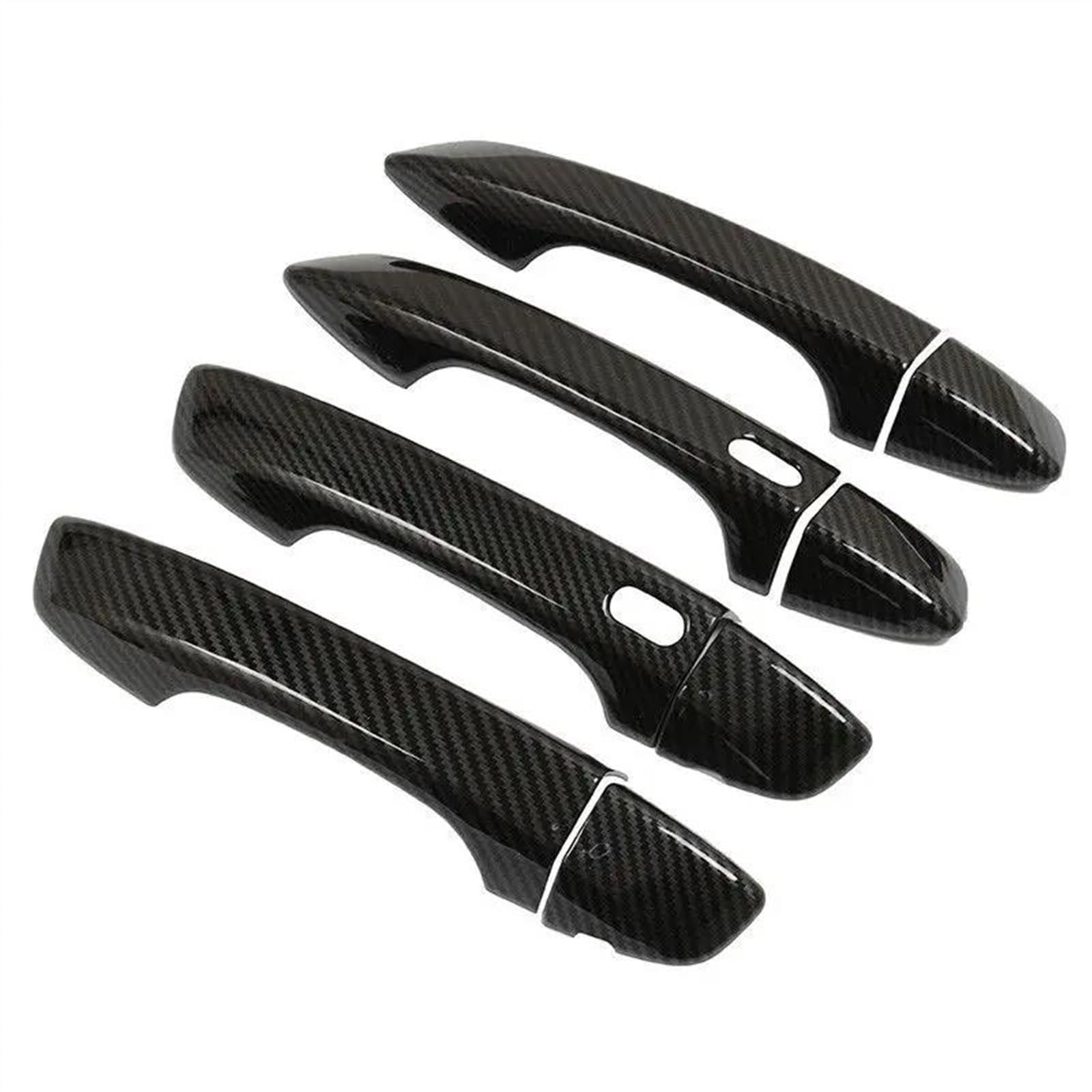 SLIMES ABS Carbon Fiber Car External Side Door Handle Bowl Catch Cover Protection Trim LHD for Tiguan MK2 2017-2021 Protection(Carbon 1)