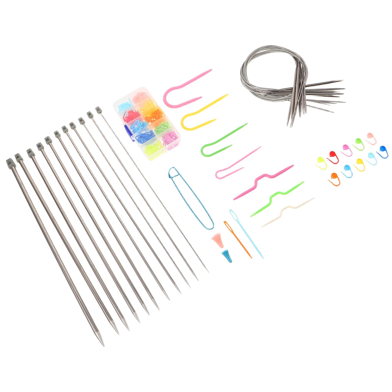 Strumenti per Uncinetto e Maglia Segnapunti Aghi in Metallo e Forniture per Intrecciare Tappeti per Progetti di Creazione Fai da Te