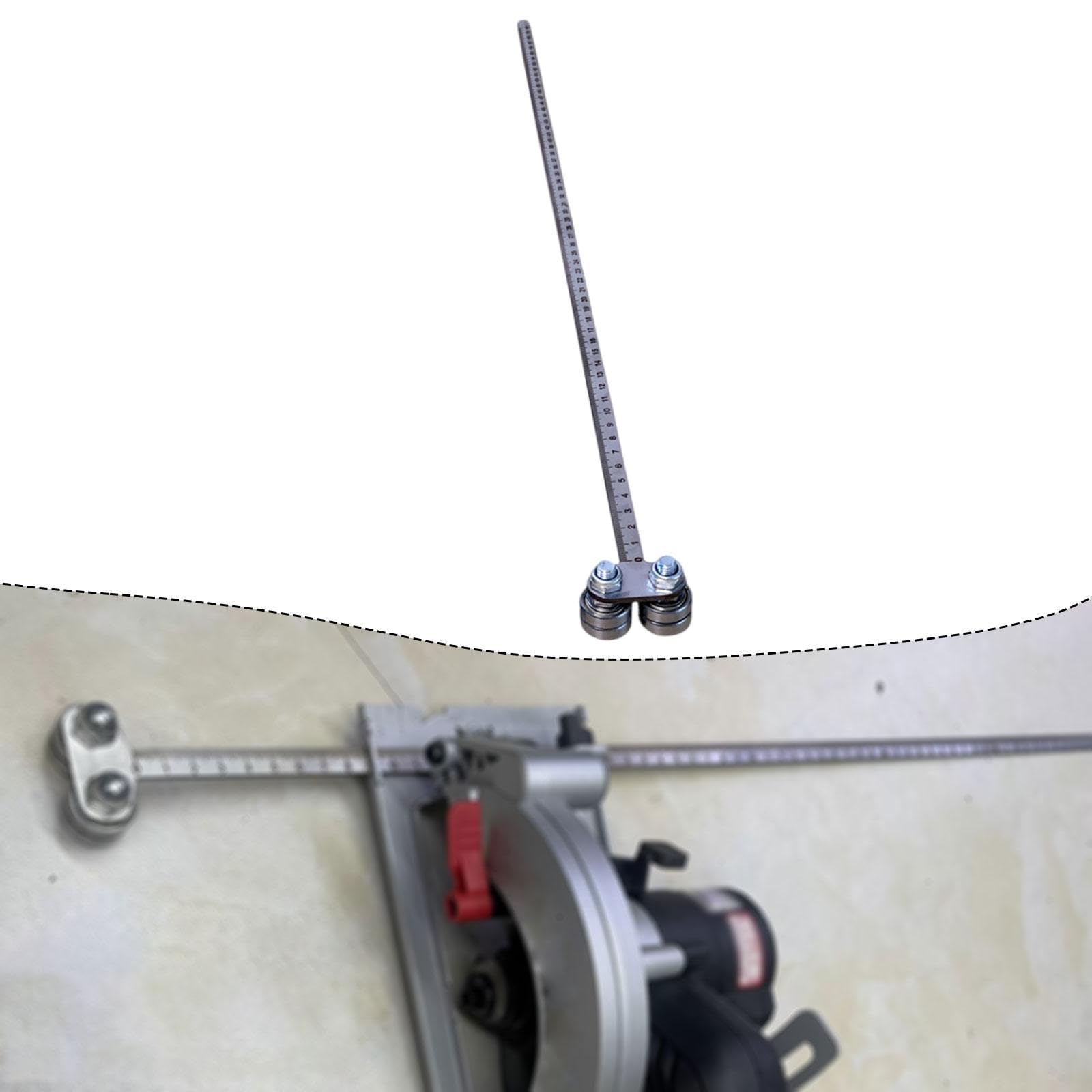 KESOTO Guida per con righello di profondità, accessorio robusto in metallo per lavori di falegnameria, posizionamento, taglio, rifilatura e fresatura, Style F