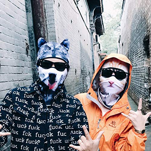 Animal Cat Dog Balaclava,Cute Full Face Mask Halloween Hat Face Scarf For Music Festivals, Raves, Ski Mask, Halloween #TOP3