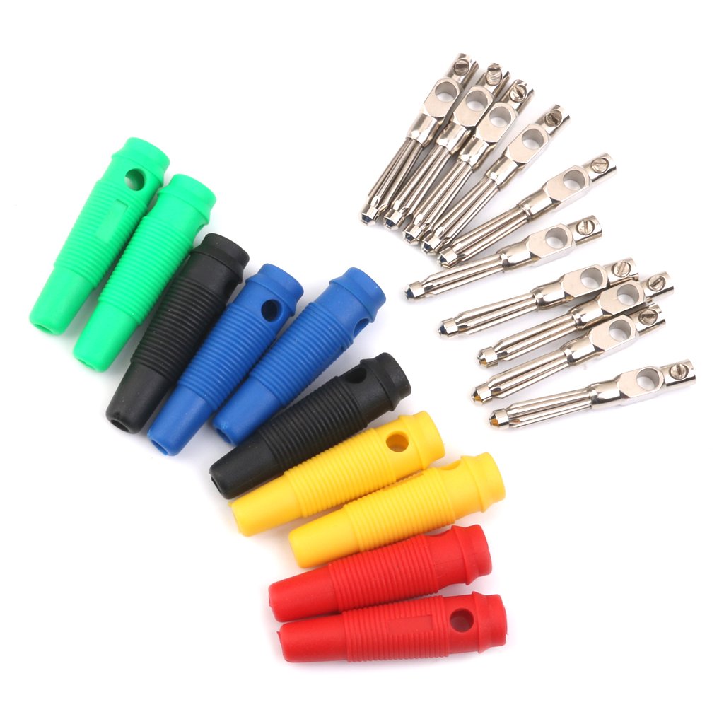 Fashion My Day 10x Insulation PVC 4MM Banana Plug for Binding Post Speaker Meter Test-image-20