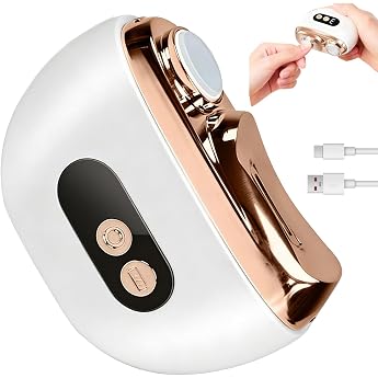 Electric Nail Clippers for Seniors Electric Nail File Polishing with LED Automatic Nail Cutter with 3 Speeds Ultralight Electric Nail Cutter for Baby Children Adults