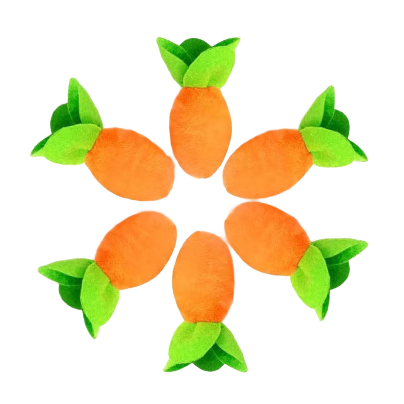 Lerpwige Artificial Fabric Carrots Filled Carrot Ornaments Easters Party Photography Props Faux Vegetable Holiday Tabletop Decors Foams Carrot Ornaments