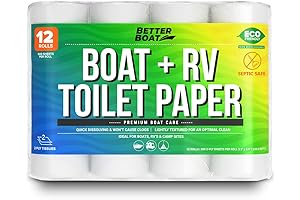 Boat Toilet Paper | Septic Safe RV Toilet Quick Dissolving Tissue | Biodegradable Supplies