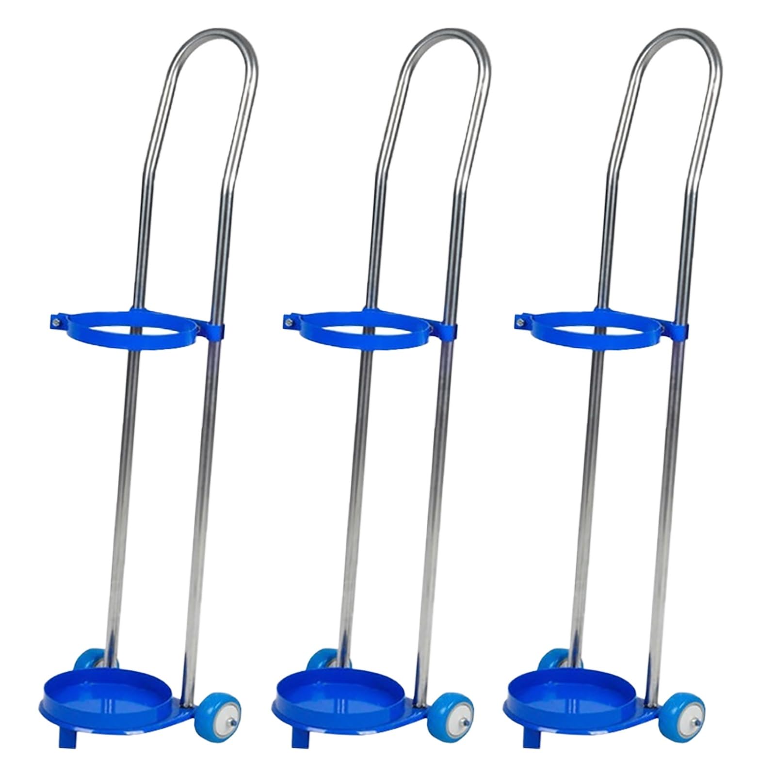 1 2 3 4 5 Pack Oxygen Tank Cart On Wheels For Traveling, Nitrogen/Hydrogen/Helium/Acetylene Single Cylinder Trolley, Portable Medical Gas Tank Storage Rack Do,3pcs-15L 95cm