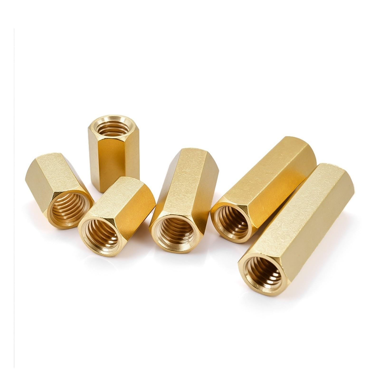 ZS Hardware 15-200 szt. Sześciokątny żeński mosiężny dystans do montażu M2-M6(22mm (100Pcs),M2)