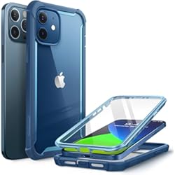 i-Blason Funda 6.1 Inch iPhone 12 /iPhone 12 Pro [Ares] 360 Grados Carcasa con Protector de Pantalla Integrado - Azul