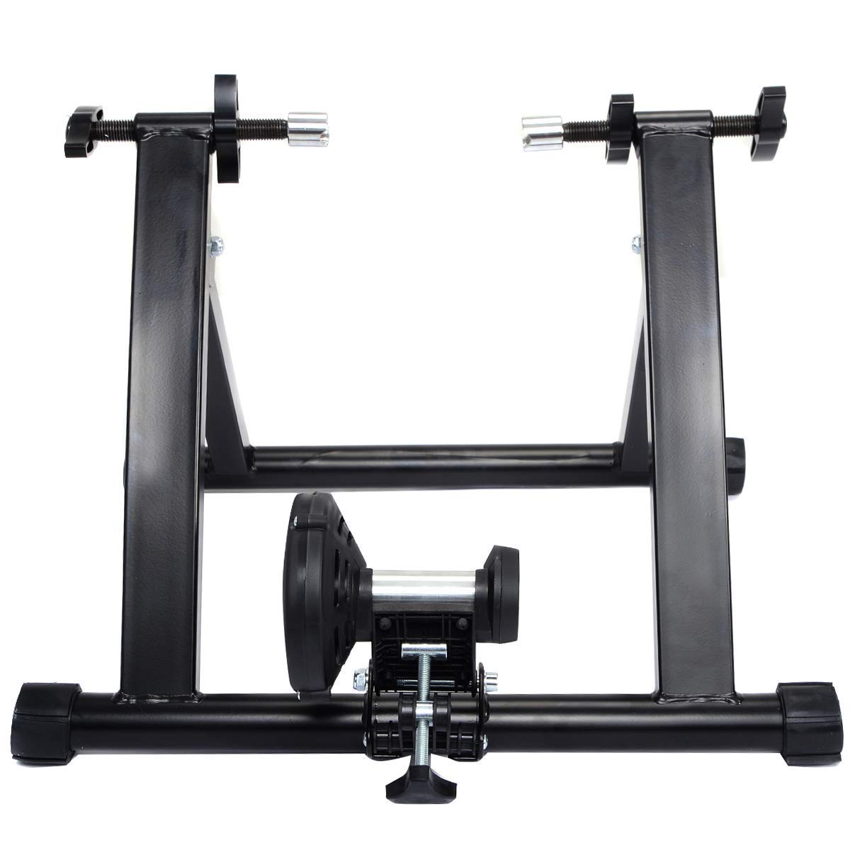 COSTWAY Rullo per Allenamento Bici, Addestramento Bicicletta a Casa, Pieghevole e Regolabile, Carica Max 150kg, Nero