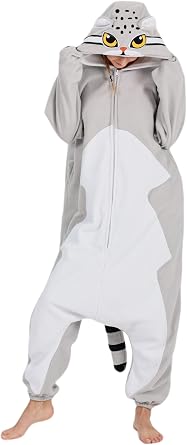 DarkCom Pallas Cat Onesie Halloween Costume One Piece Unisex Adult Pajamas Women Men Sleepwear Christmas Pajamas