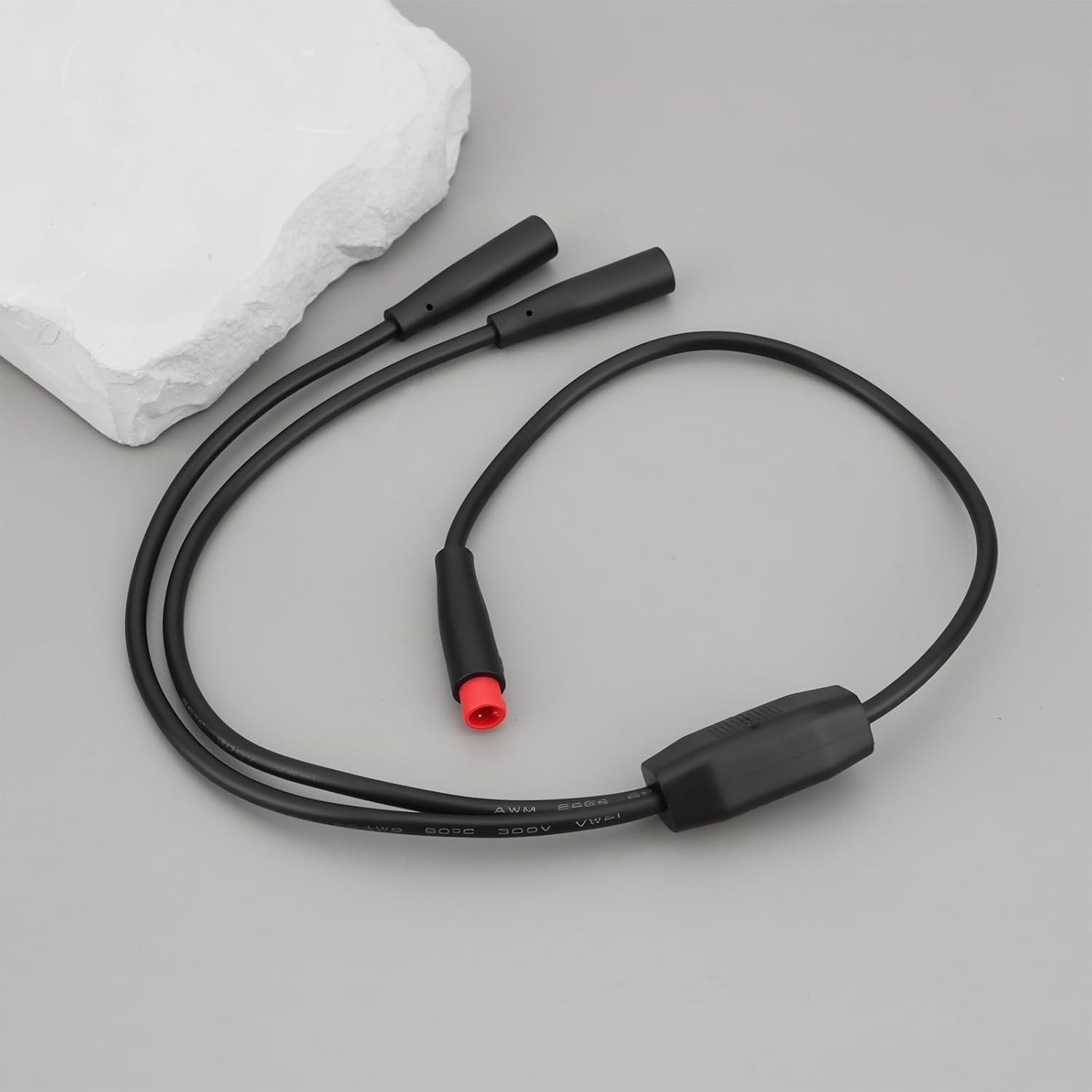 EMSea 2Pcs 2 Pin Bike Extension Cable M6 Male to Female Splitter Cable 40cm for Electric Bike Sensor