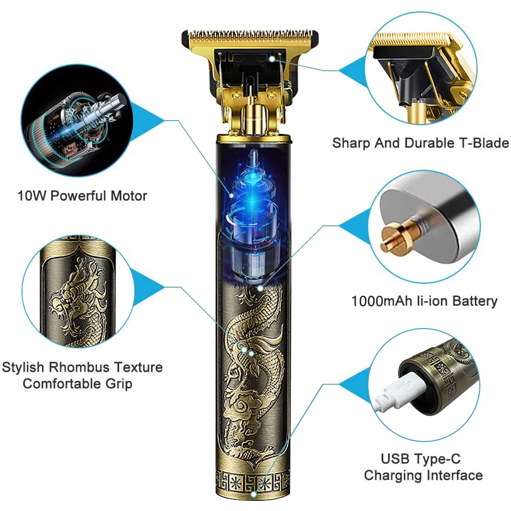 Tondeuse Cheveux Hommes,Tondeuse Barbe Professionnel Finition,Rasoir Electriques Hommes,Sans Fil Brostyle Tondeuse Precision Rechargeable,Cadeau Homme