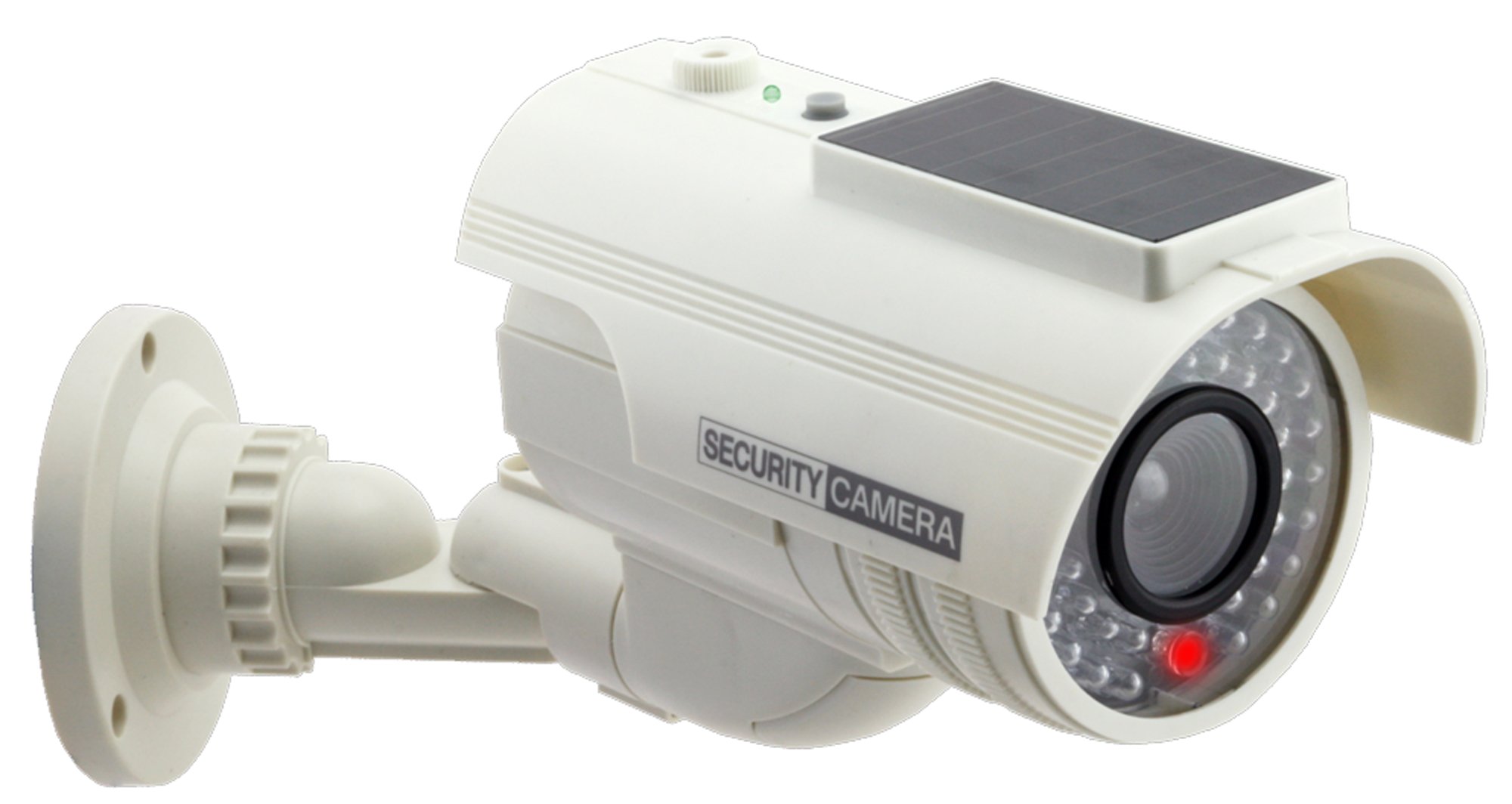15-CDM16 Fausse caméra de sécurité factice à énergie Solaire Blanc
