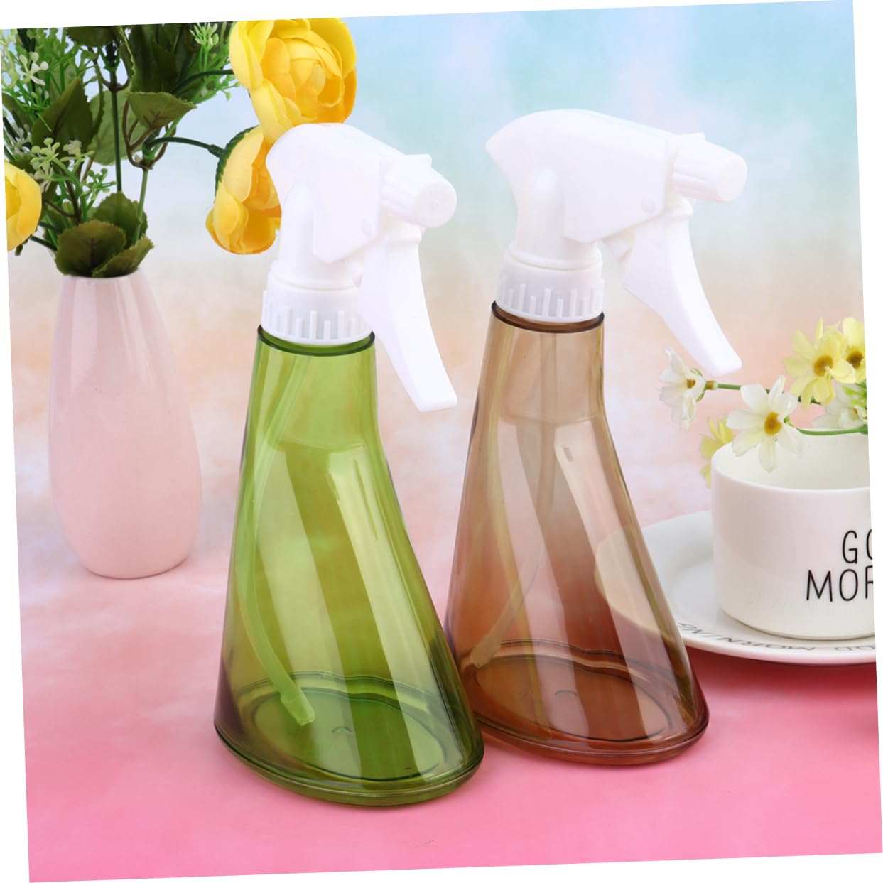 Hemobllo 2 Ensembles Bouteilles Plastique Réutilisables Pour Pulvérisation Eau Arroseur De Plantes Vert Transparent 2 Pièces * 2