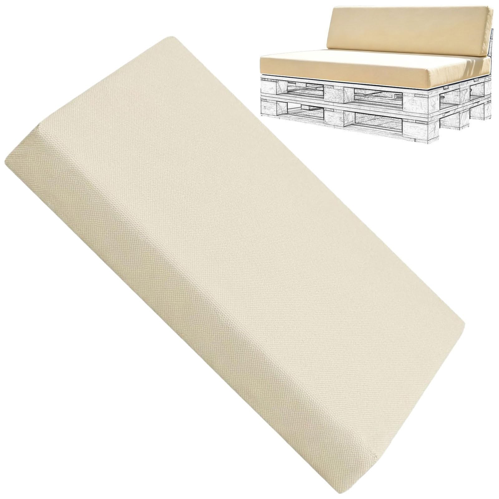Housse de Siège Jardin pour Palette 120x80/60x40/120x60/120x40cm,Protection de Coussin Palette Lavable, Housse Coussin Palette Imperméable Fermeture Éclair Jardin(1,Seat：80x120cm)