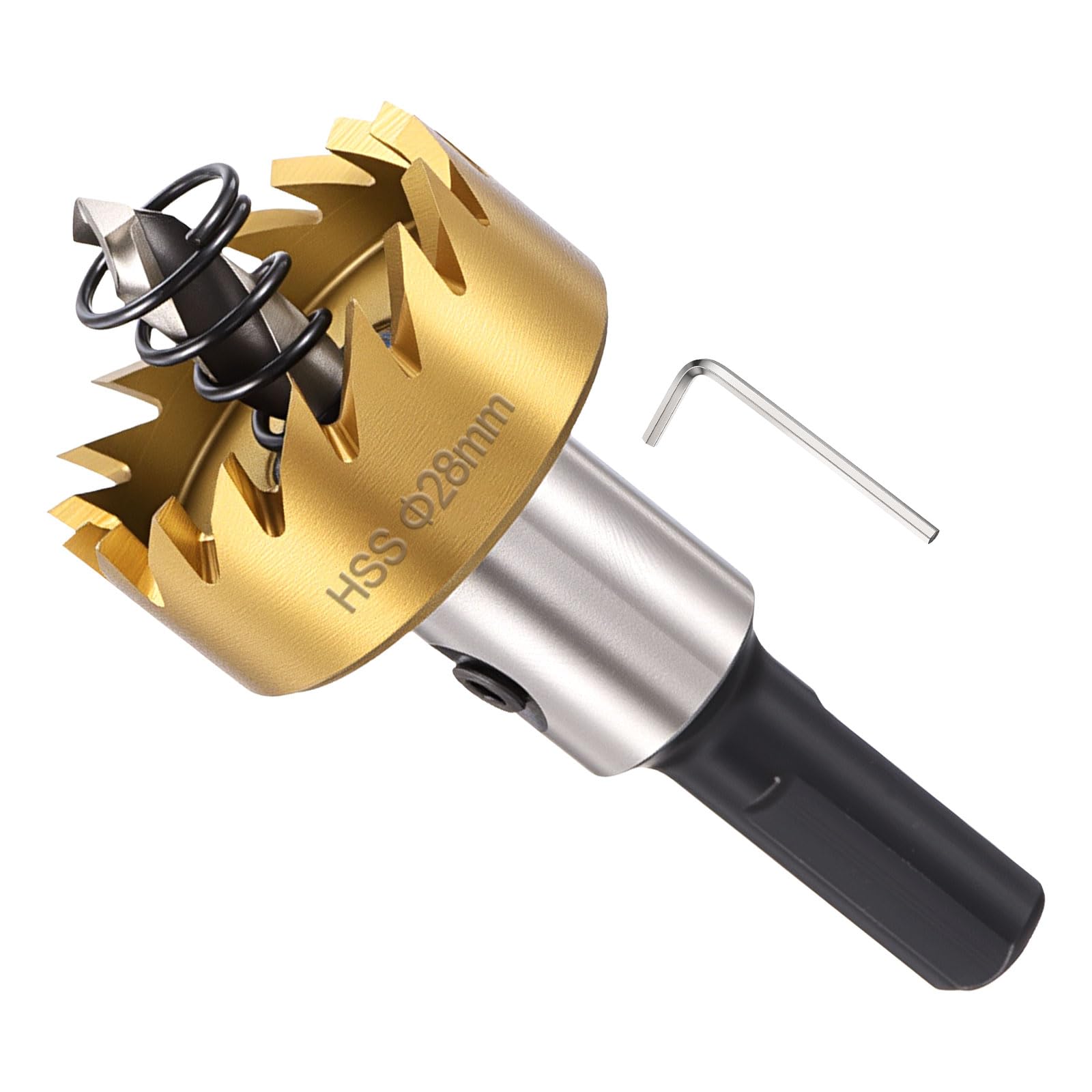 METALLIXITY Hole Saw 28mm 1-3/32" 4341 High Speed Steel for Metal Gold