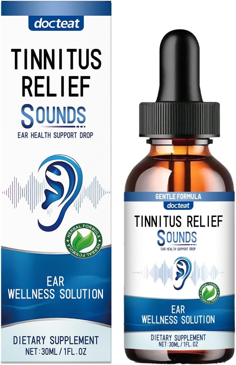 Natural Tinnitus Relief Drops - Herbal Ear Care for Ringing Buzzing Ears Support Auditory Nourish Hearing Health Gentle