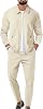 Men's Tracksuits 2 Pieces Waffle Soft Hoodies Sweatsuit Sets Workout Top & Bottom Sets Sports Jogging Suit Set Trendy Catdigna Jacket Suit Business Outfits