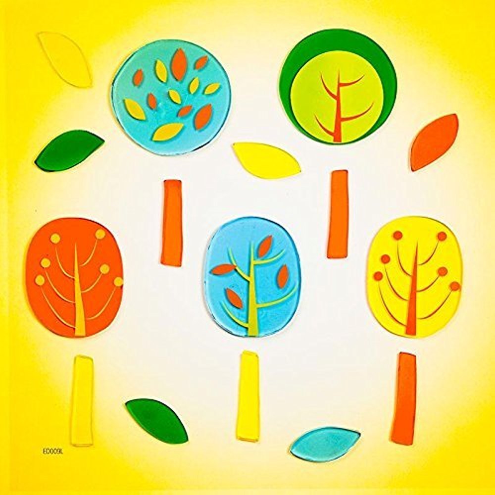 GelGems Fall Themed Gel Window Clings (Autumn Trees, Large Bag)