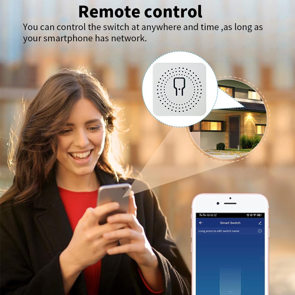 Interruptor inteligente ZigBee 3.0 de 16A,(Requiere HUB de Enlace), MINI Smart Switch Wifi, Módulo interruptor, Compatible con Alexa y Google Home Assistant, (ZigBee, 10/un).