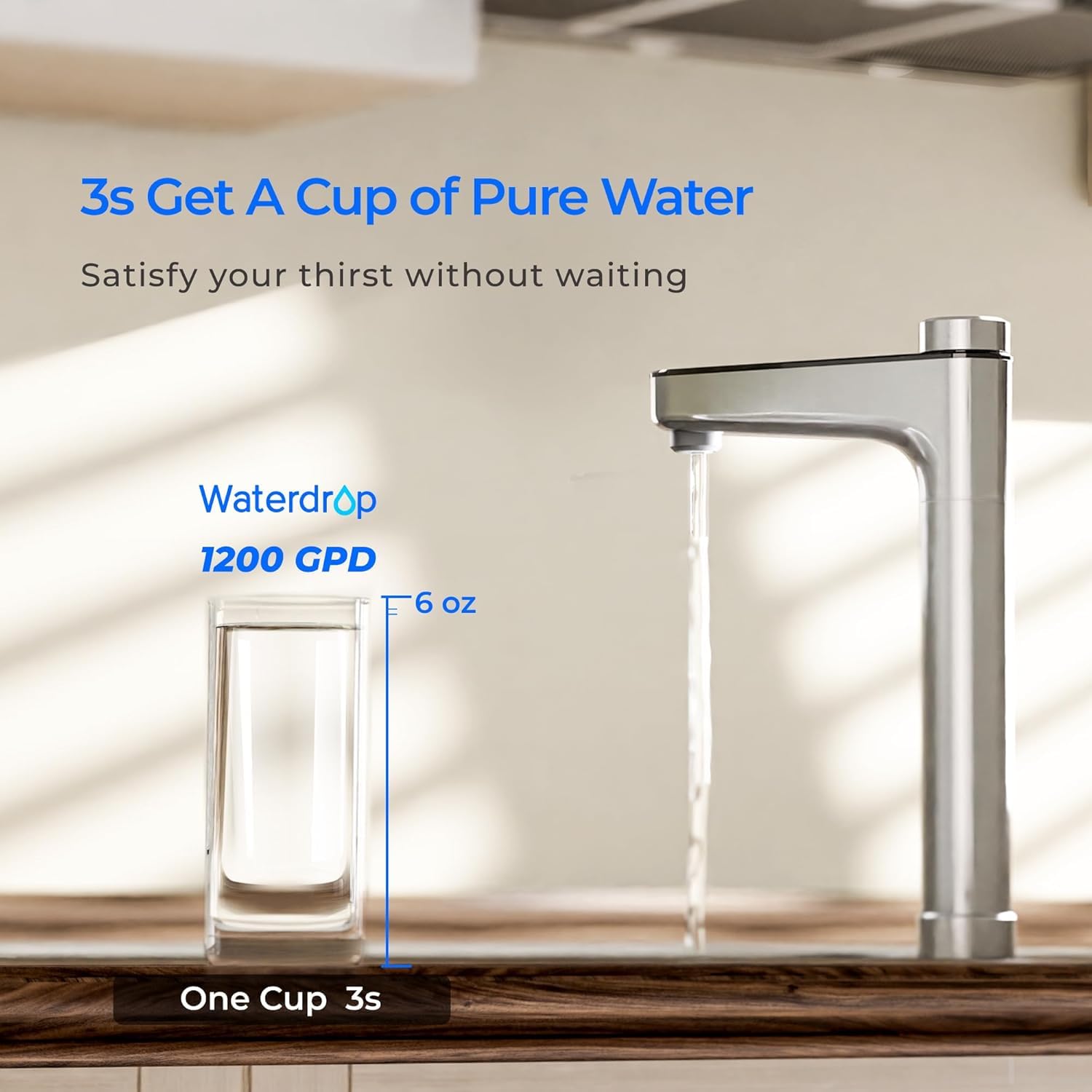 Waterdrop WD-X12-F3 Filtro, Recambio para el Sistema de Ósmosis Inversa X12-Basic y WD-X12-Alkaline de 1200 GPD, 24 Meses de Vida Útil, Reduce PFAS